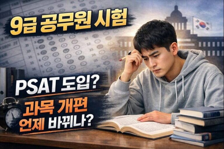 9급 공무원 시험 준비중인 수험생