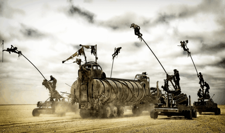 매드맥스 분노의 도로 최고의 신스틸장면 주인공을 쫒는 악당